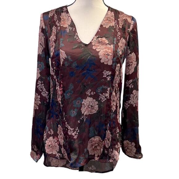 Zara Basic Collection Women's Floral Blouse Size XS - Picture 1 of 5
